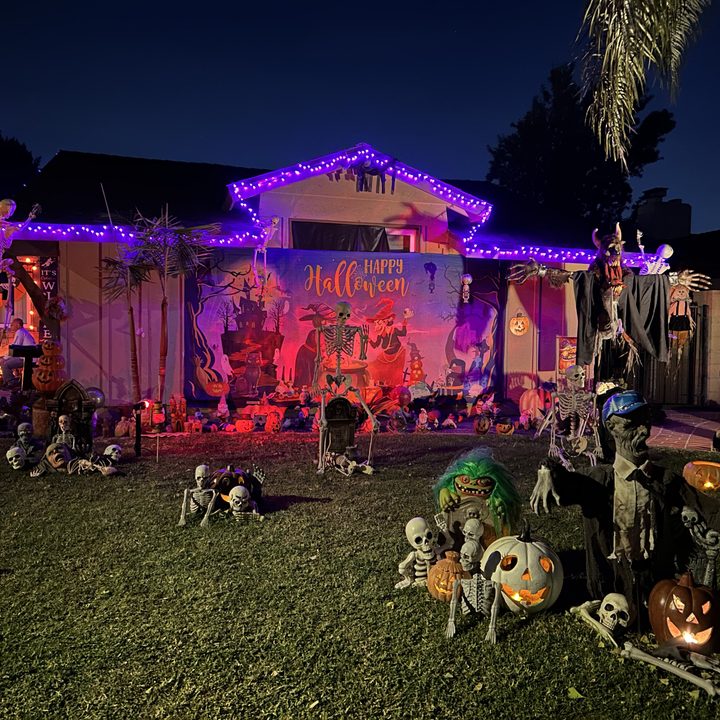 Halloween decorations taken with iPhone 14.