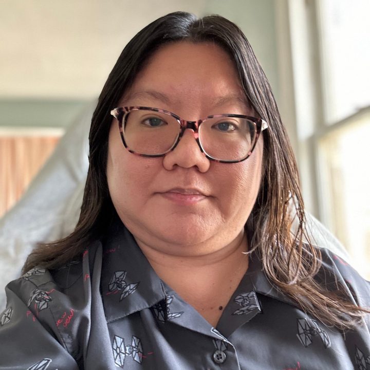 Selfie portrait taken with iPhone 14.