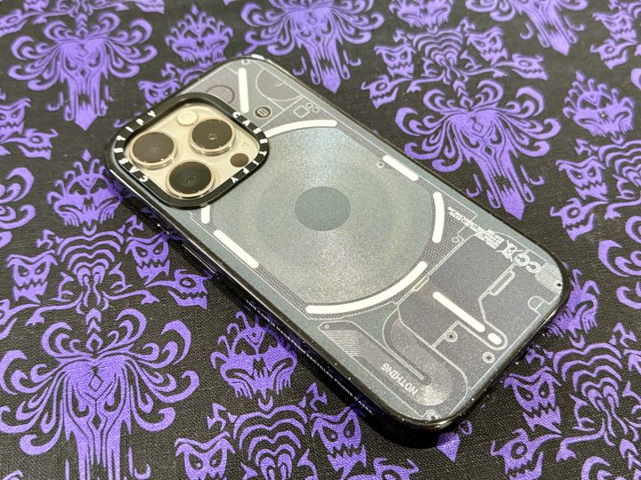 iPhone 15 Pro in Casetify Nothing Case.