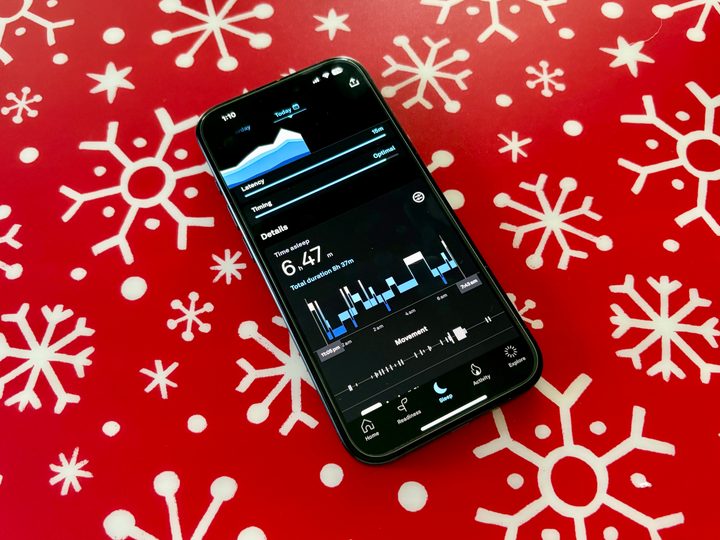 iPhone 15 Pro showing Oura app.