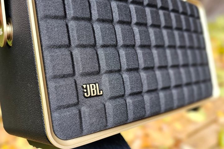 JBL Authentics 300 logo close-up.