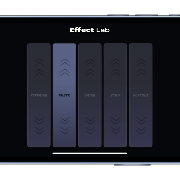 The DJ sound effects slider of the JBL One app for the PartyBox Ultimate.