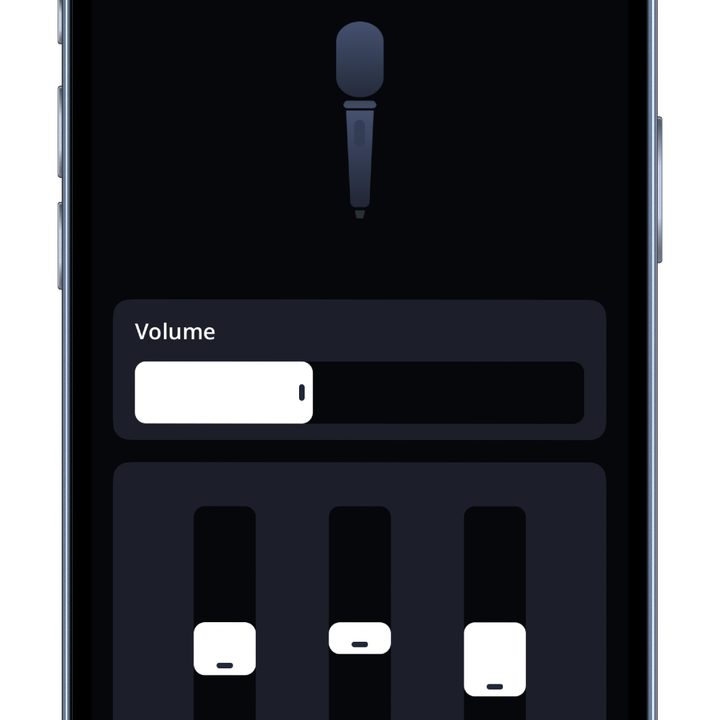 The microphone control on the JBL One app for the PartyBox Ultimate speaker.