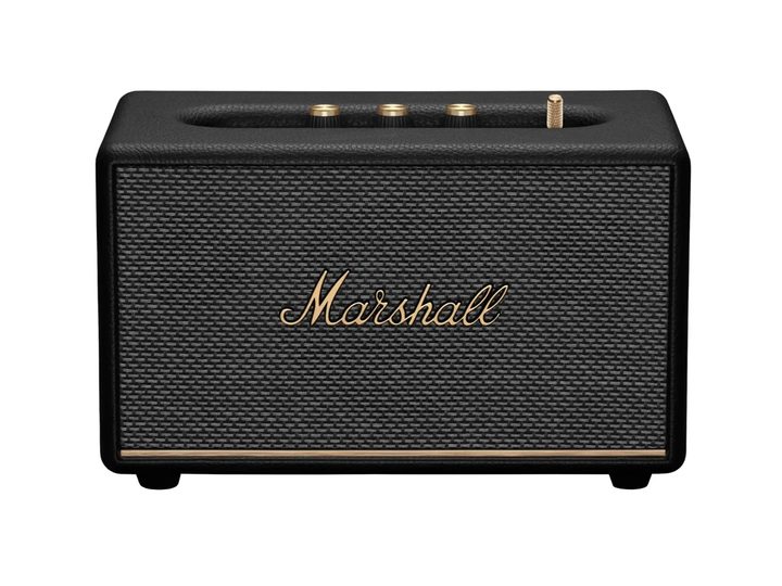 The Marshall Action III Bluetooth speaker against a white background.