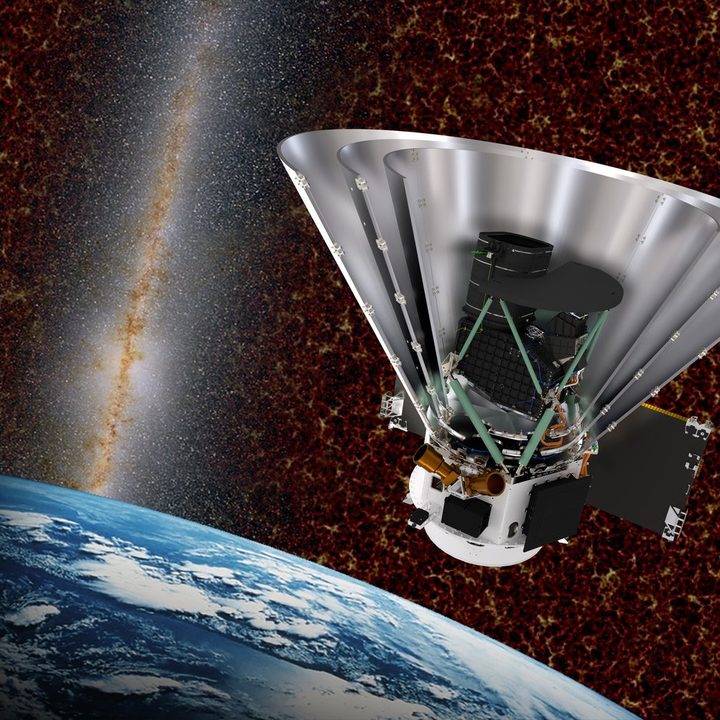 An artist's rendition of NASA's SPHEREx space mission.