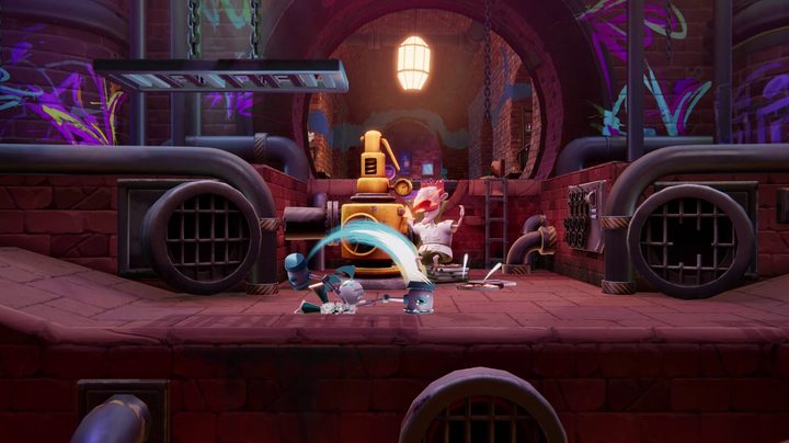 Nigel Thornberry battles a robot in Nickeldeon All-Stars Brawl 2.