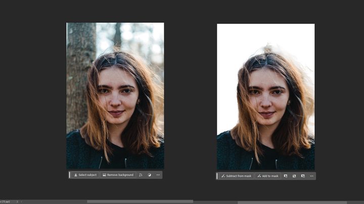 Removing the background with generative fill.