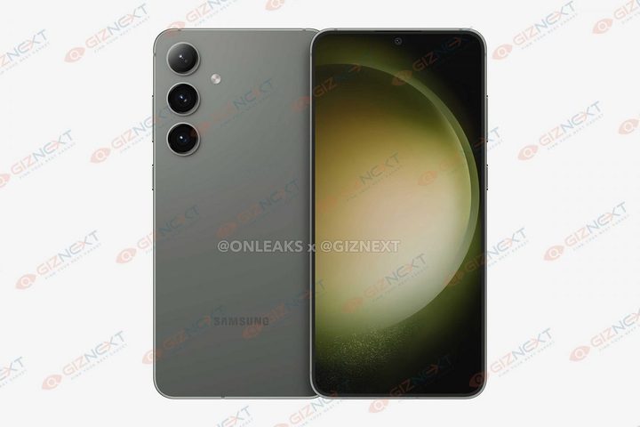 Leaked render of a Samsung Galaxy S24 Plus.