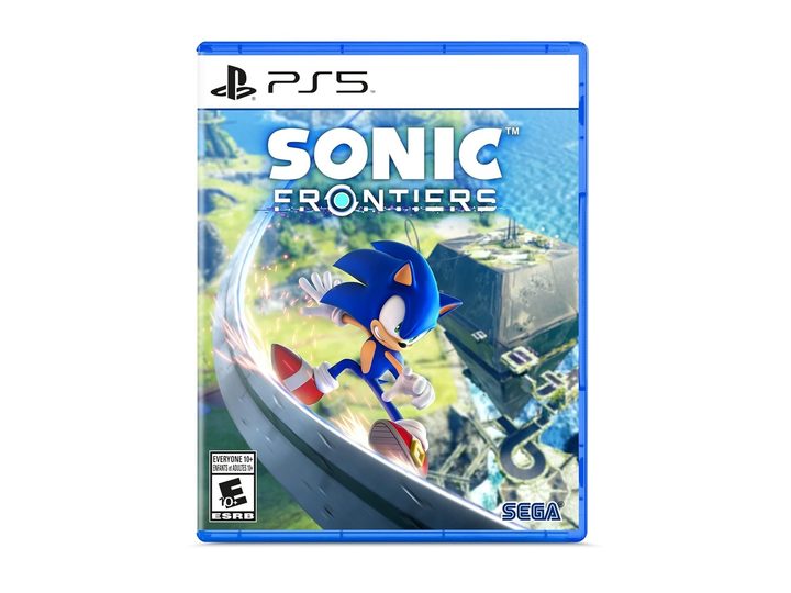 Sonic Frontiers for PlayStation 5 against a white background.