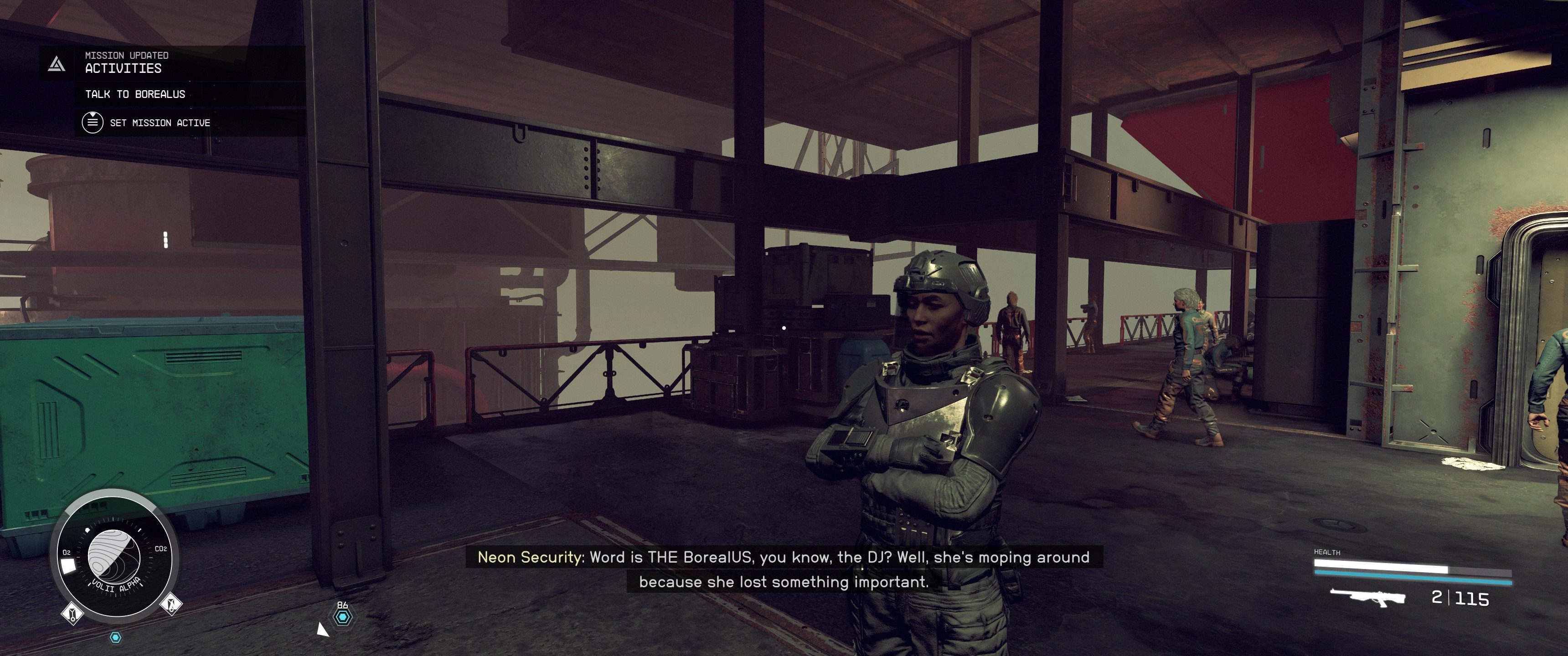 NPC dialogue on Neon in Starfield.