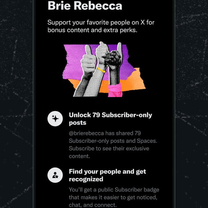 Subscribing on X.