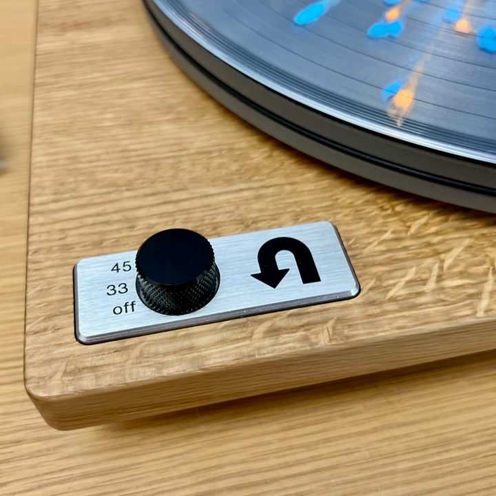The new speed dial of the 2023 U-Turn Orbit Special turntable.