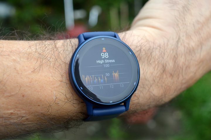 Stress monitoring on the Garmin Vivoactive 5.
