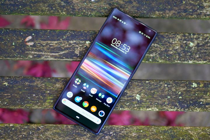 The Sony Xperia 10 Plus's screen.