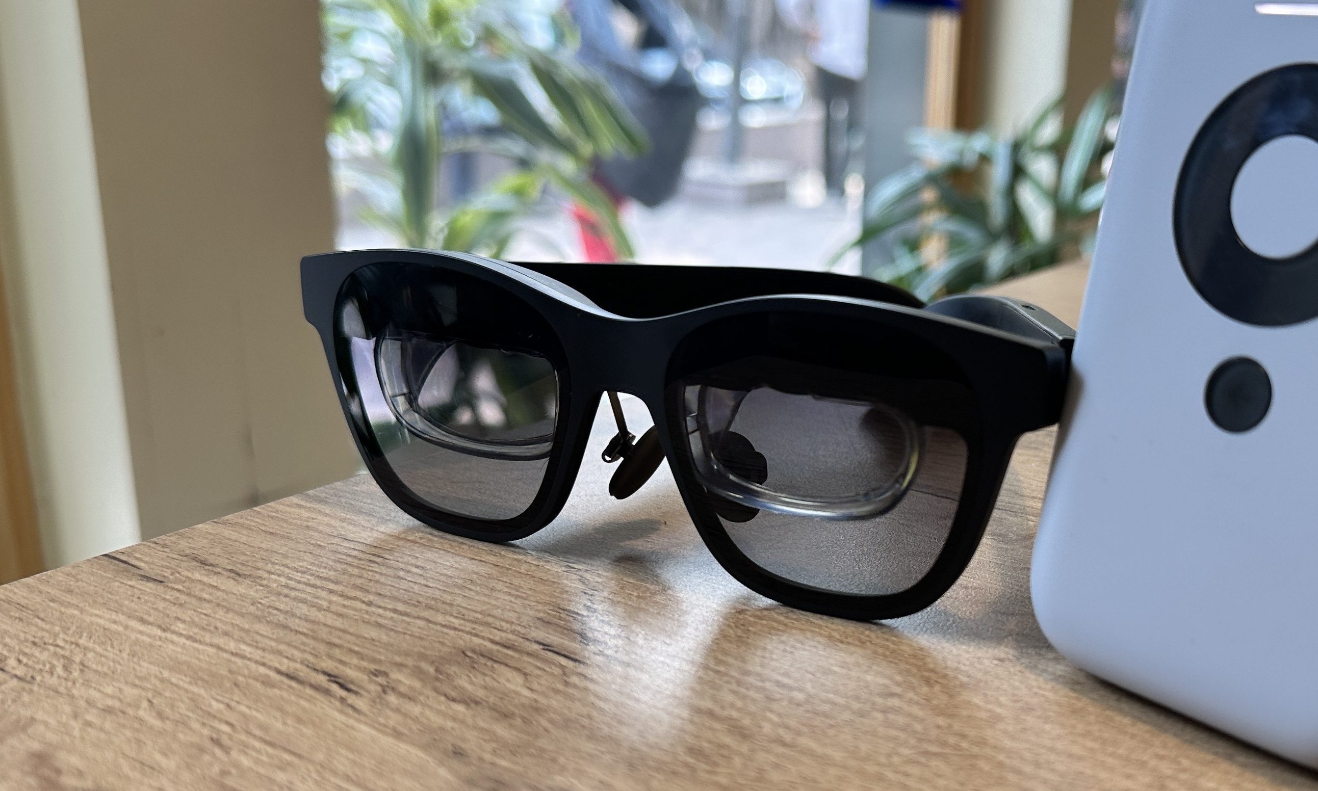 Xreal Air 2 AR Glasses and Beam accessory.