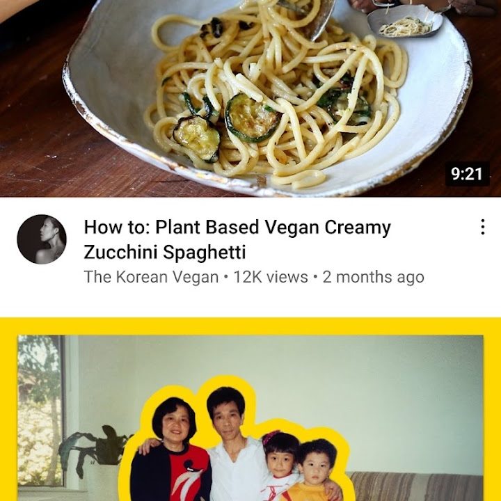YouTube's main feed.