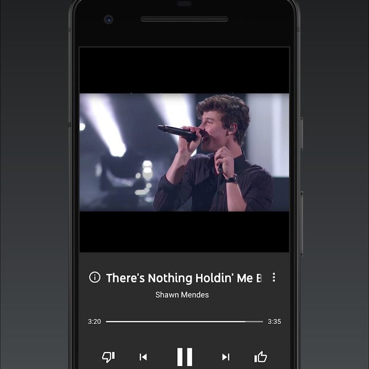 Watching a video on YouTube Music.
