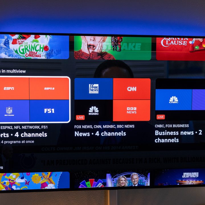 Multiview options on YouTube TV.