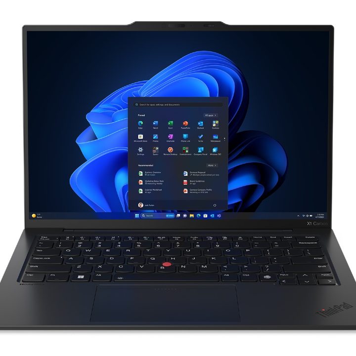 A product rendering of the ThinkPad X1 Carbon Gen 12.