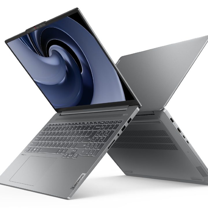 Two silver laptops back to back in a product rendering on a white background.