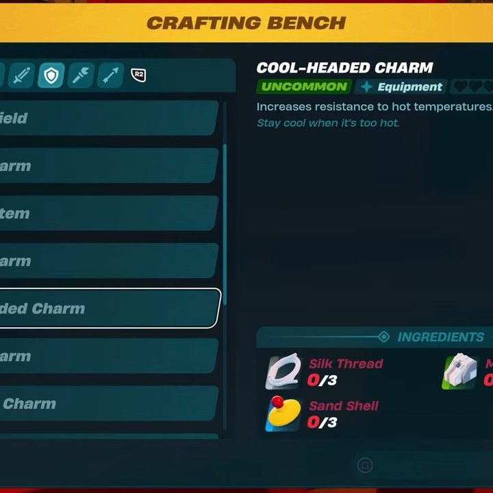 The crafting menu in lego fortnite.