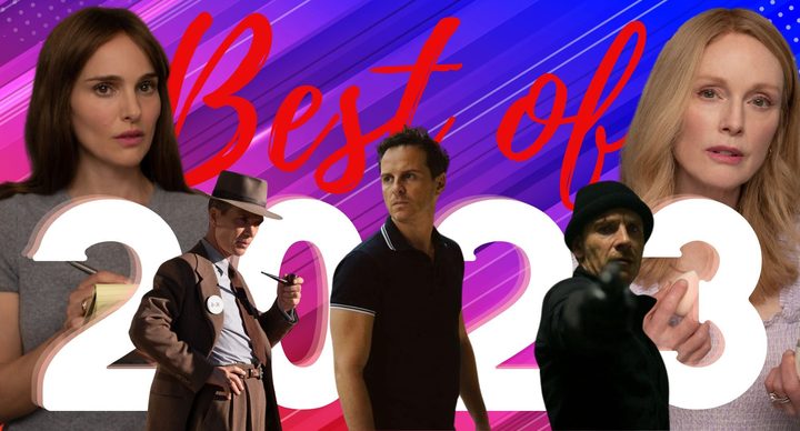 A superimposed header graphic for the Best Movies of 2023 article.