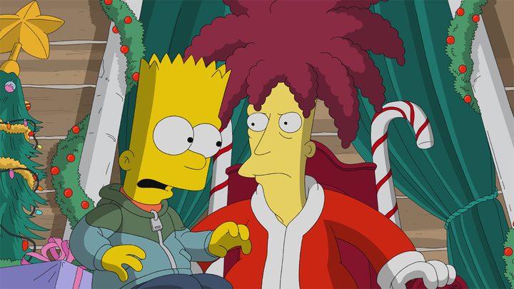 Bart reunites with Sideshow Bob on The Simpsons.