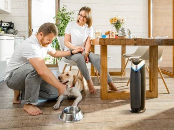 Germ Guardian AC4825 True HEPA air purifier in kitchen
