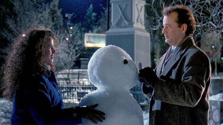 Andie MacDowell and Bill Murray in Groundhog Day.