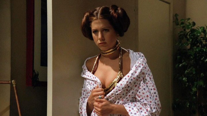 Rachel dressed as Princess Leia in Friends.
