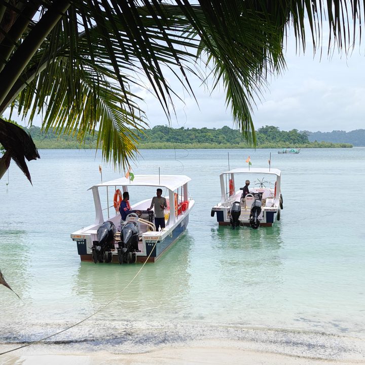 Two boats in Andaman Islands.