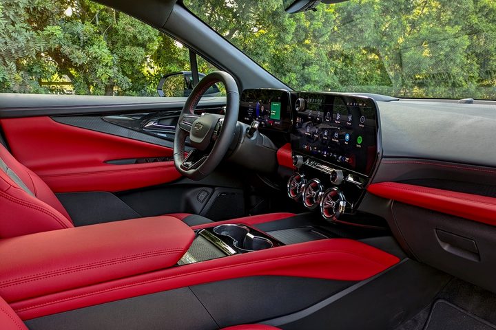 Interior of a 2024 Chevrolet Blazer EV RS.