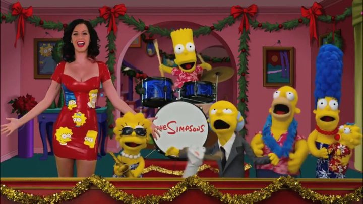 Katy Perry and the Simpsons.