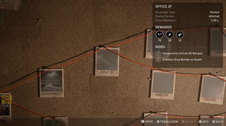 Encounter Board in The Last of Us 2 Remastered