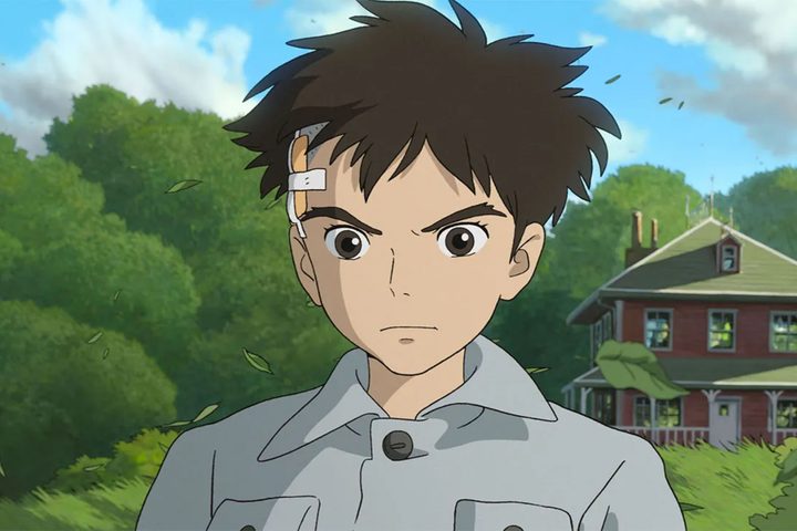 The protagonist from The Boy and the Heron angrily staring at something off-screen.