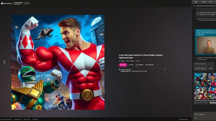 Turning Jon into a power ranger with AI art.