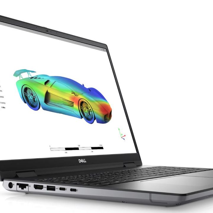 Dell Precision 7670 laptop over a white background.
