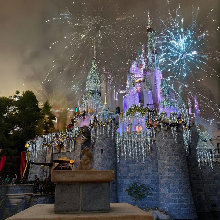 Sleeping Beauty Castle at Disneyland edited with Magic Editor on Google Pixel 8.