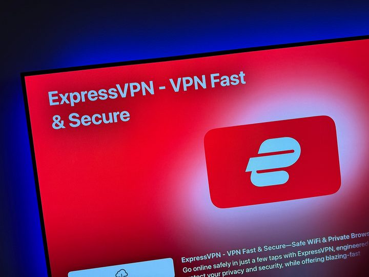 The app listing for ExpressVPN on Apple TV.