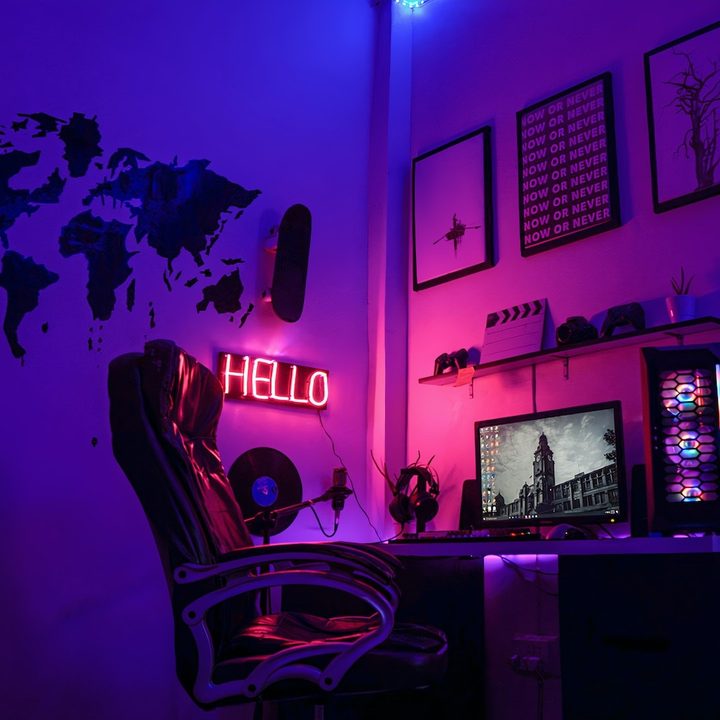 Gifts for PC gamers with a gaming cave setup.