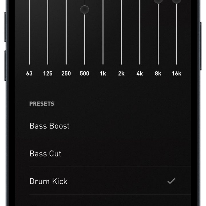 Hed Unity app for iOS: equalizer and presets.