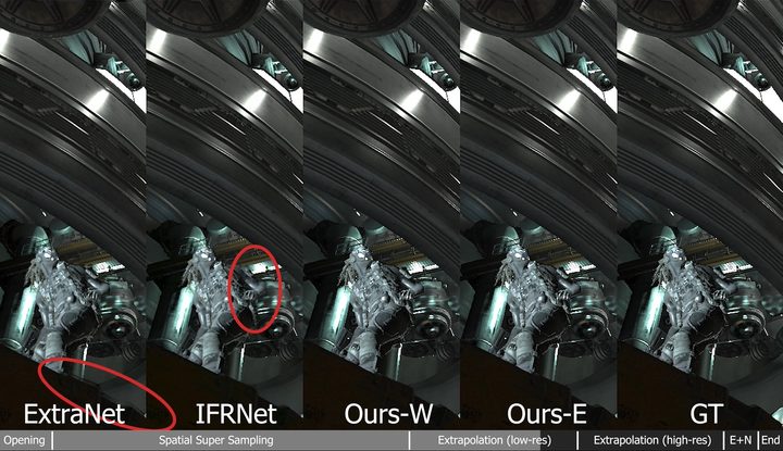 A demonstration of artifacts in frame generation.