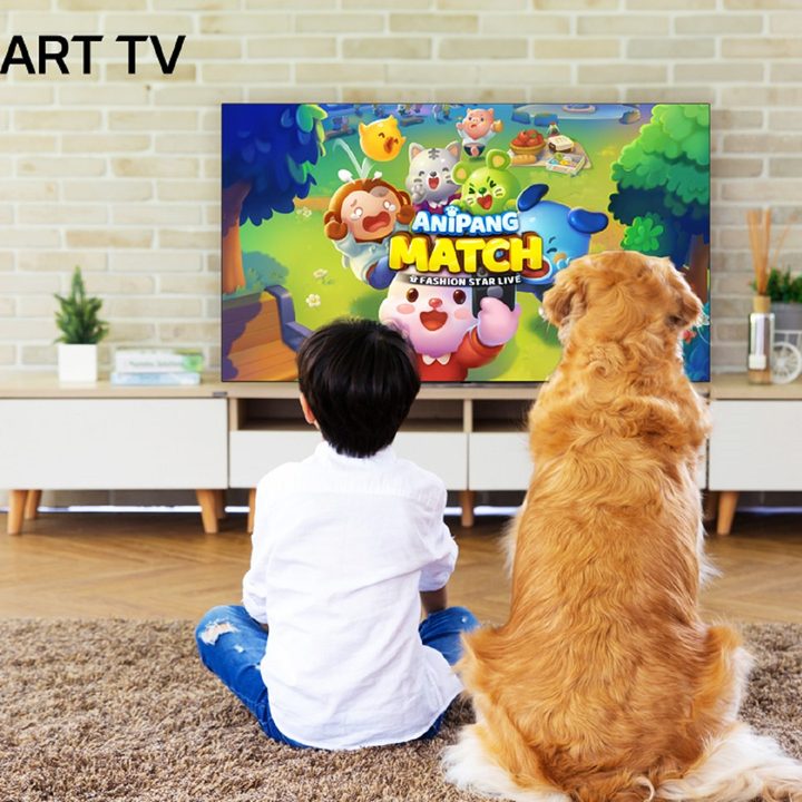 Anipang Match app being shown on an LG smart TV.