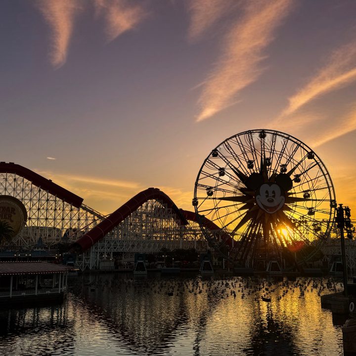 Photo of Pixar Pier at Disney California Adventure edited with Magic Editor on Google Pixel 8 Pro.