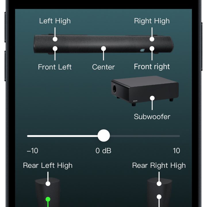 Platin Audio Milan app for iOS speaker map.