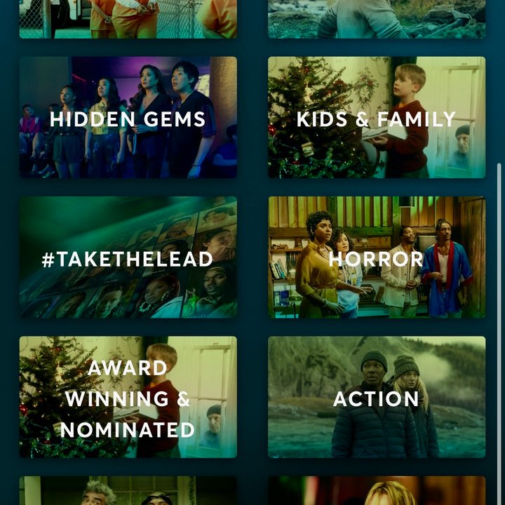 The Starz Browse screen in the iOS app.