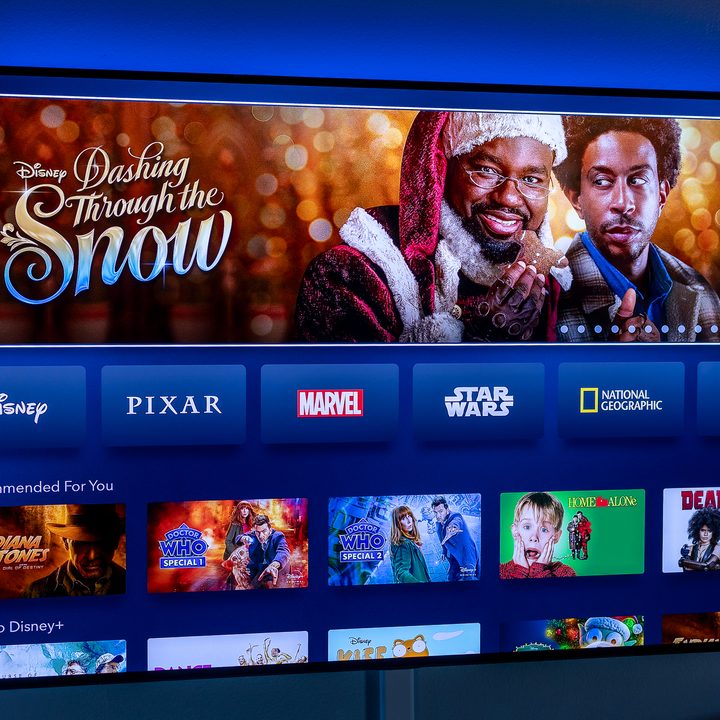 The Disney Plus home screen.