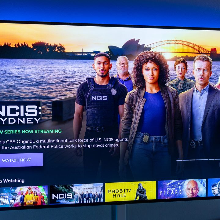 The Paramount+ home screen.