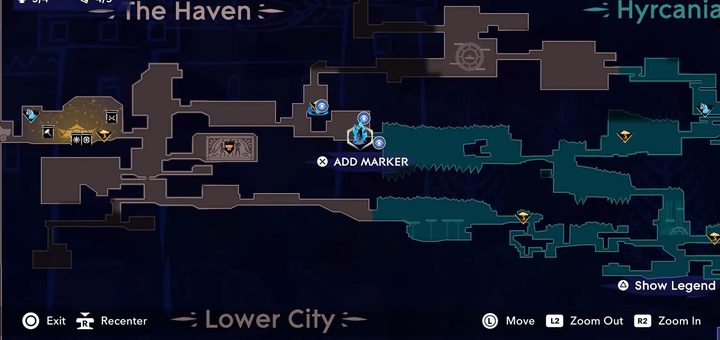 A map in Prince of Persia: The Lost Crown.