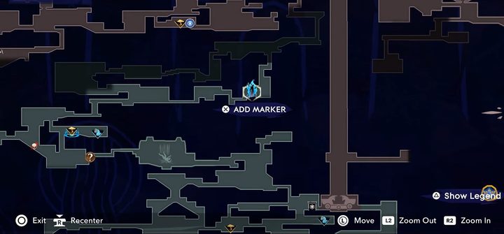 The map menu in Prince of Persia: The Lost Crown.
